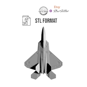F-22 Raptor Aircraft STL for 3D Printing, CNC Woodworking