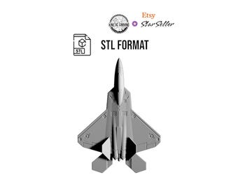 F-22 Raptor Aircraft STL for 3D Printing, CNC Woodworking