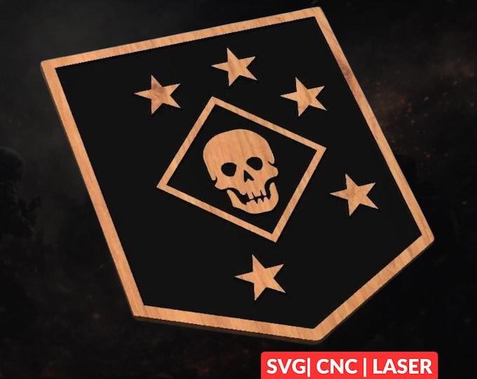 MARSOC Patch SVG | CNC Laser Cut File, Wood Wall Art, Glowforge Engraving, LightBurn Ready