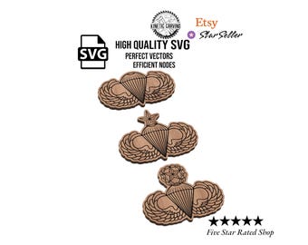Airborne Wings SVG Bundle: Military CNC Laser Cut Files (Digital Download)