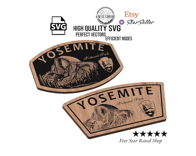 Yosemite National Park SVG Bundle: Half Dome Laser Cut Files (Digital Download)