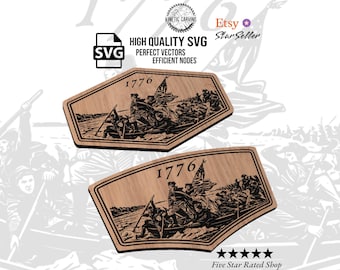 1776 George Washington Delaware River Crossing SVG File: CNC, Laser Cut, Woodworking (Digital Download)