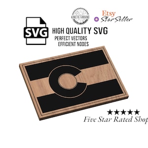 Vlag van Colorado staat SVG: digitaal bestand voor houtbewerkings-, CNC-, druk- en laserprojecten (digitale download)