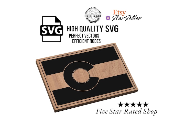 Colorado State Flag SVG: Digital File for Woodworking, CNC, Printing & Laser Projects (Digital Download)