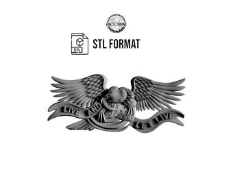 Bellamy Eagle STL | 3D CNC Relief File, Woodworking, 3D Printing, Laser Engraving