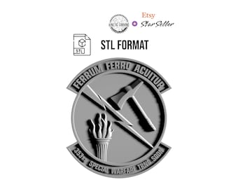 353rd SWTS 3D STL | 3D CNC Carving File, Wood Relief Art, 3D Printing Ready