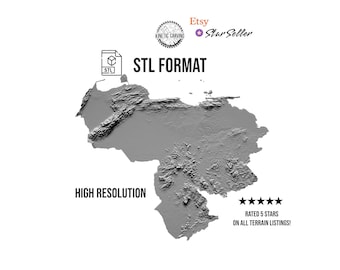 Venezuela 3D STL | 3D CNC Carving File, Wood Relief Art, 3D Printing Ready