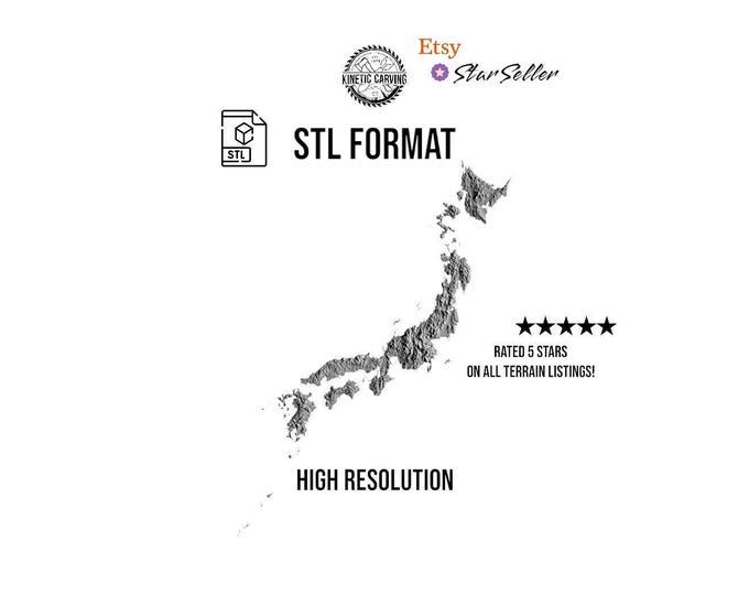 Japan 3D STL Model: CNC Woodworking, 3D Printing (Digital File)
