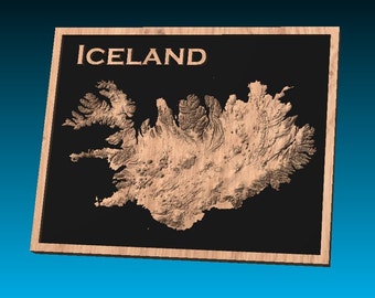 Iceland Topographic Map 3D Model File Stl File for CNC Milling and 3D ...