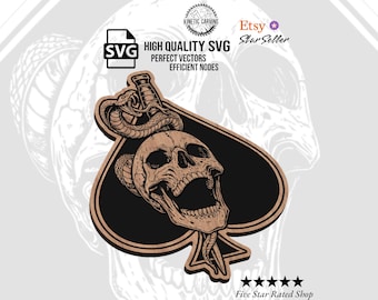 Snake Skull SVG File for Woodworking, CNC, Printing and Lasering (Digital Download)