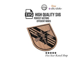 Special Forces Military Patch SVG File, Laser Cut CNC, Woodworking (Digital Download)
