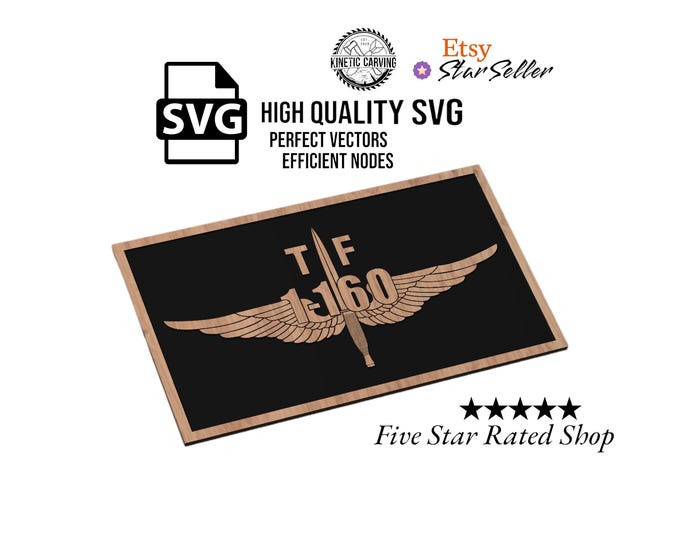Military Patch Logo SVG File: CNC Laser Cut Design (Digital Download)