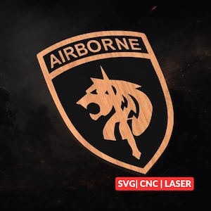 Logotipo del parche aerotransportado de SOCAF en formato SVG / Archivo de corte láser CNC, arte de pared en madera, grabado Glowforge, listo para LightBurn.