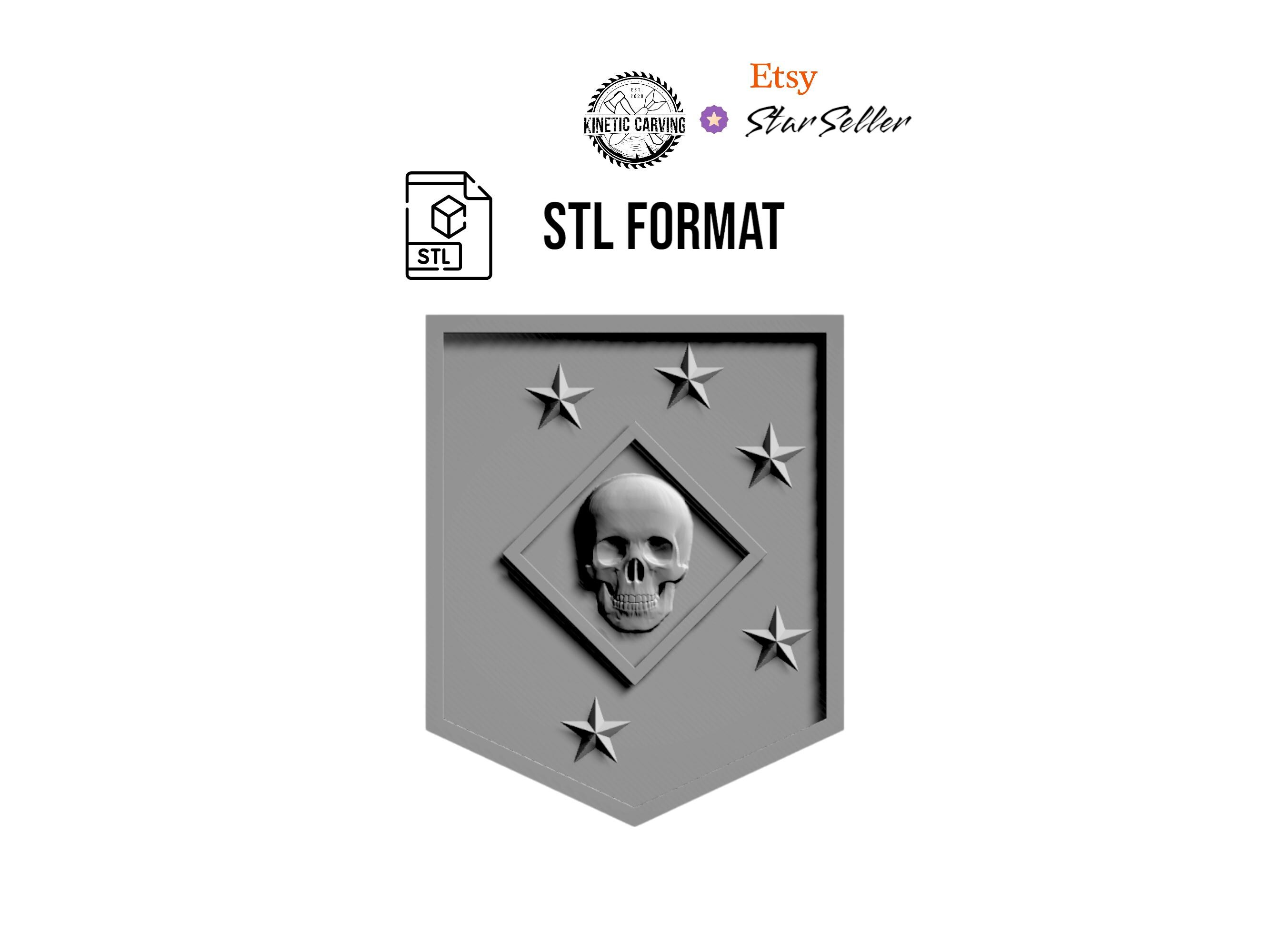 thumbnail interactive-video image 1 of MARSOC Skull And Stars Insignia Sticker - Marine Raiders SOCOM - 3.26x4 Inches 1 of 3
