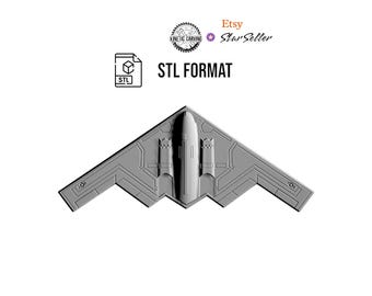 B-2 Stealth Bomber Aircraft STL for 3D Printing, CNC Woodworking