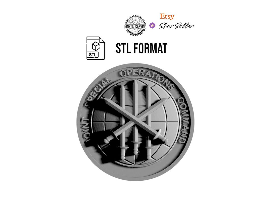 JSOC Military Patch STL File: CNC, Laser, Woodworking (digital Download ...