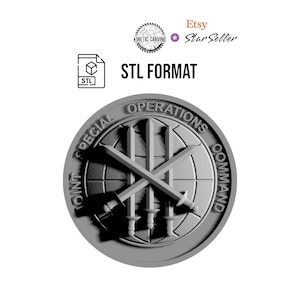 Parche militar JSOC (archivo STL): CNC, láser, carpintería (descarga digital)