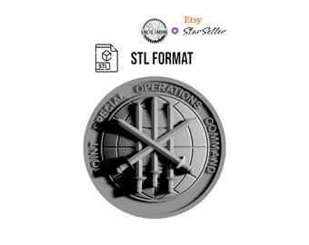JSOC Military Patch STL File: CNC, Laser, Woodworking (Digital Download)