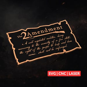 2e amendement SVG | Lime CNC Droit au port d'armes, gravure laser mousquet, réverbère patriotique