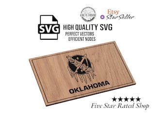 Oklahoma State Flag SVG File for Woodworking, CNC, Printing and Lasering (Digital Download)