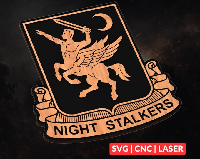 160th SOAR SVG | CNC Laser Cut File, Wood Wall Art, Glowforge Engraving, LightBurn Ready