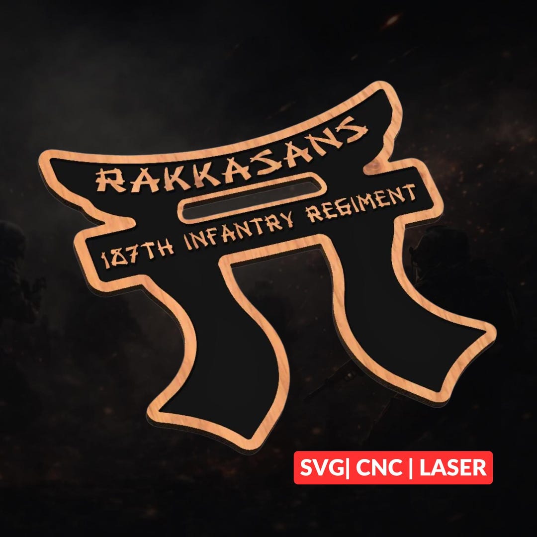Rakkasans Lettering Rakkasans 101st Airborne SVG | CNC Laser Cut File, Wood Wall Art ...