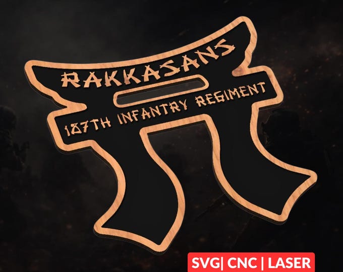 Rakkasans 101st Airborne SVG | CNC Laser Cut File, Wood Wall Art, Glowforge Engraving, LightBurn Ready