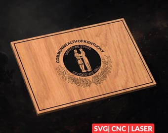 Kentucky Flag SVG | CNC Laser Cut File, Wood Wall Art, Glowforge Engraving, LightBurn Ready