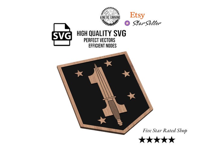 1st Raider Battalion (MARSOC) Patch Military SVG File for Woodworking, CNC, Printing and Lasering