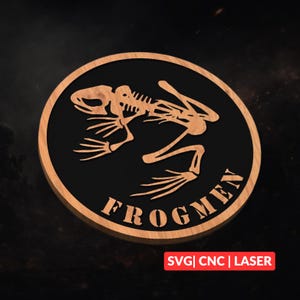 Navy SEAL Frogmen SVG | CNC Laser Cut File, Wood Wall Art, Glowforge Engraving, LightBurn Ready