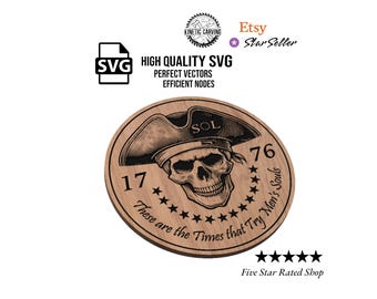 Revolutionary War Skull SVG: 1776 Patriotic Design (Digital Download)