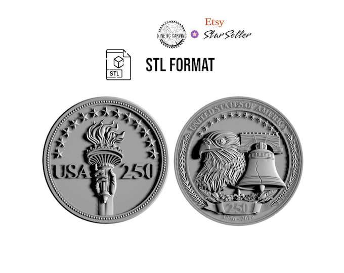 United States 250th Anniversary STL File Bundle: 3D Print/CNC Woodworking (Digital Download)