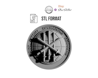 JSOC Military Patch STL File: CNC, Laser, Woodworking (Digital File)
