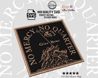 Pirate Iwo Jima SVG | Jolly Roger Flag CNC File, Laser Cut Wood Sign, Skull Crossbones