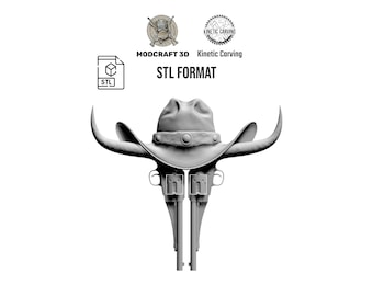 Cowboy Hat & Revolvers STL File: Wild West 3D Model (Digital Download)