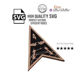 Archivo SVG del parche de comando Delta 4 de la Fuerza Espacial: CNC, corte láser (descarga digital)