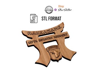 Rakkasans (101st Airborne) 3D STL File for Woodworking, CNC, Printing and Lasering