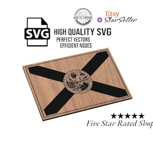 Florida State Flagge SVG-Datei für Holzbearbeitung, CNC, Drucken und Lasern (Digitaler Download)