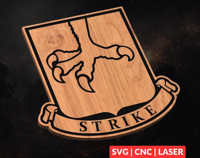 502nd Parachute Infantry Regiment Patch Logo SVG | CNC Laser Cut File, Wood Wall Art, Glowforge Engraving, LightBurn Ready