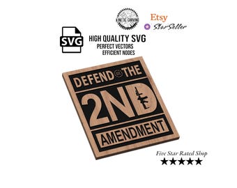2nd Amendment SVG File: Laser Cut CNC Design (Digital Download)