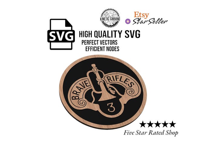 3rd Armored Cavalry Regiment Patch SVG File: Military CNC Laser Cut (Digital Download)