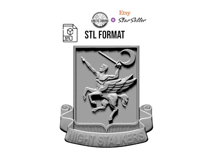 160th SOAR Night Stalkers Emblem STL File: Military 3D Model (Digital Download)