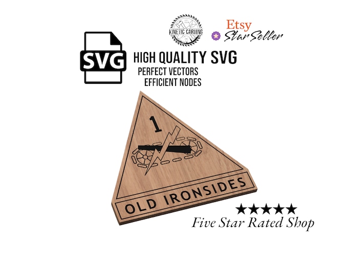 1st Armored Division SVG File for Woodworking, CNC, Printing and Lasering