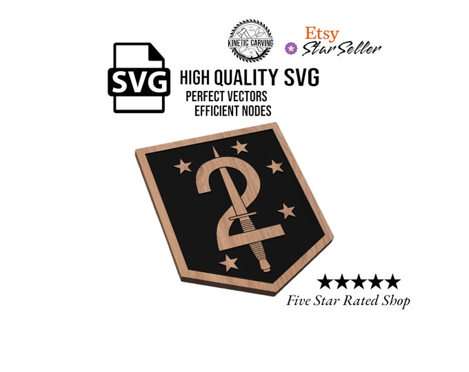 2nd Raider Battalion (MARSOC) Patch Military SVG File for Woodworking, CNC, Printing and Lasering