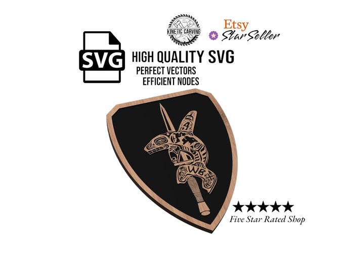 Military Logo SVG File: Fish On A Stick Patch for CNC, Laser Cutting