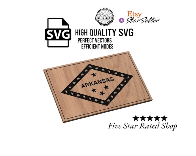 Arkansas State Flag SVG File for Woodworking, CNC, Printing and Lasering (Digital Download)