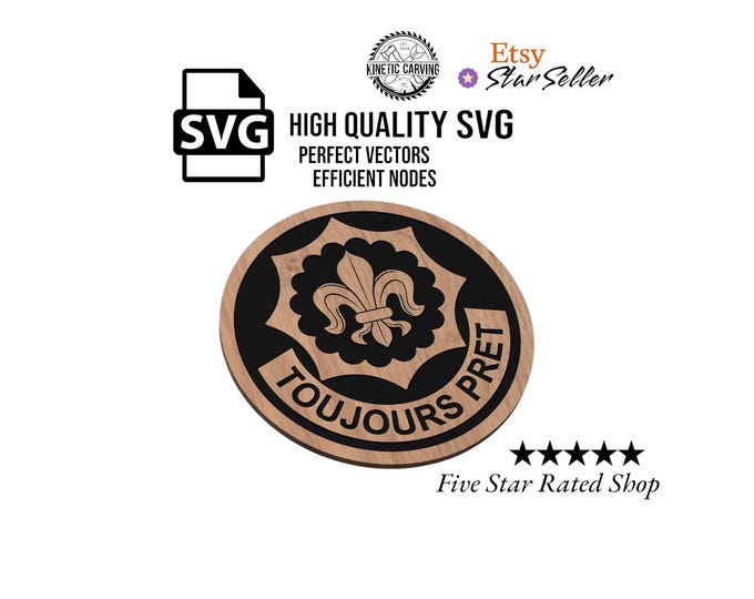 2nd Cavalry Regiment Patch SVG File: CNC, Laser Cut, Woodworking (Digital Download)