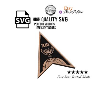 Space Force Delta 13 Patch SVG | Military CNC Laser Cut File, Wood Wall Art, Glowforge Engraving, LightBurn Ready