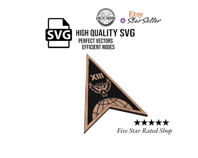 Space Force Delta 13 Patch SVG File: Military CNC Laser Cut (Digital Download)