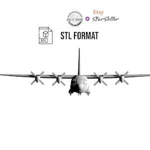 C-130 Hercules Aircraft STL for 3D Printing, CNC Woodworking, 3D Laser Engraving